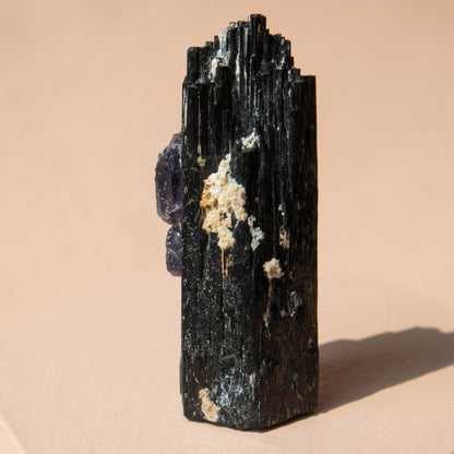 Black Tourmaline with Fluorite Specimen