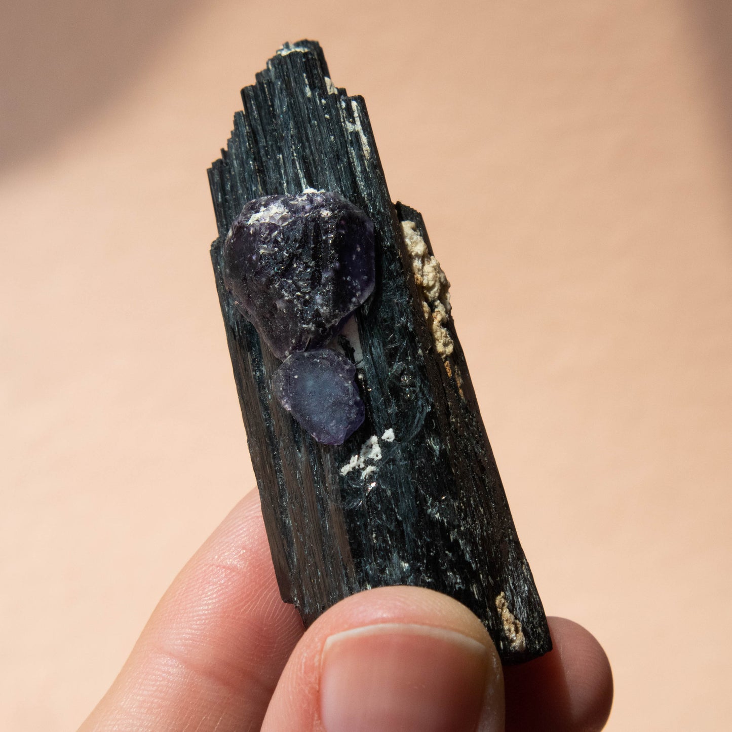 Black Tourmaline with Fluorite Specimen