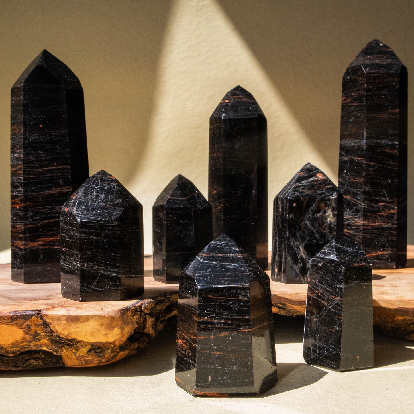 Black Tourmaline with Inclusions Tower