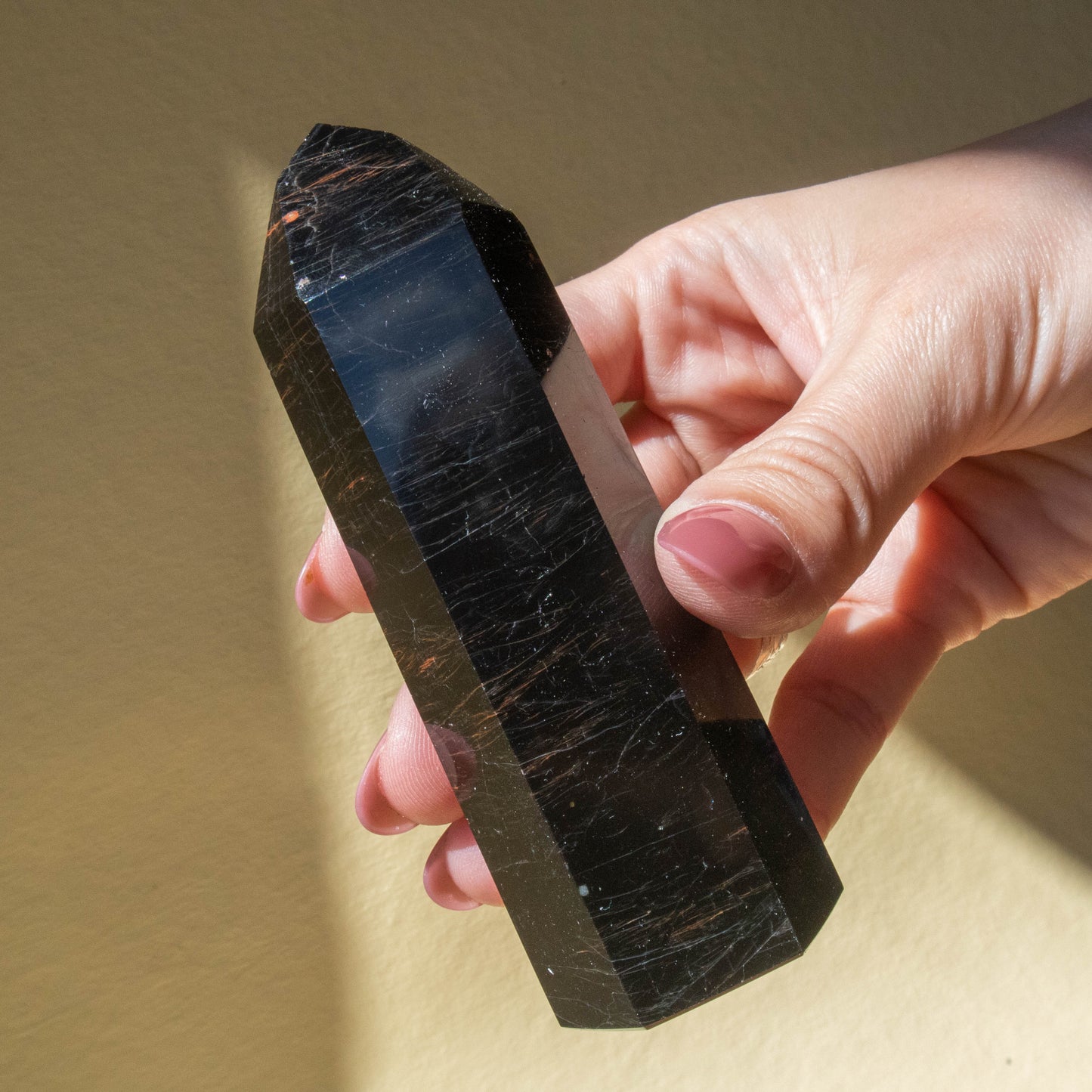 Black Tourmaline with Inclusions Tower