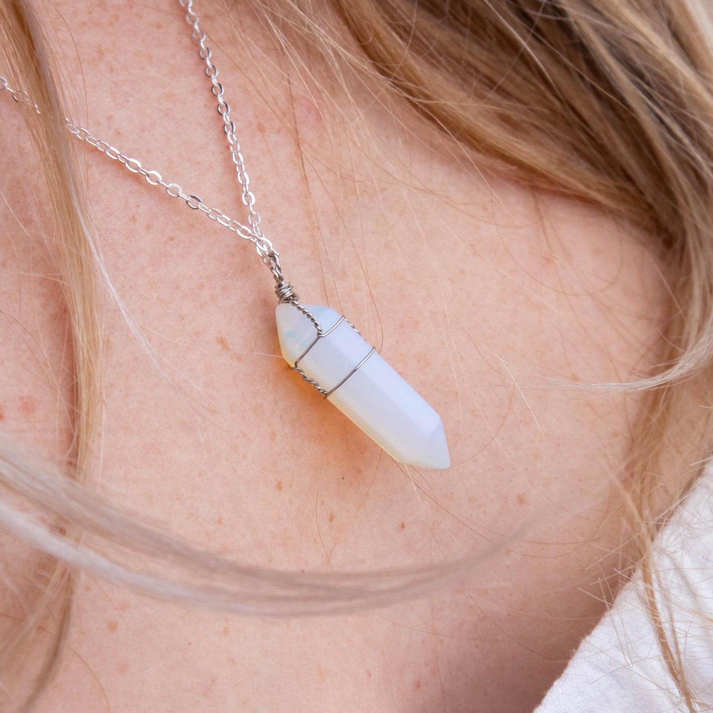 Opalite DT Wire Wrap Pendant