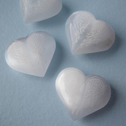 selenite, selenite heart, selenite angel wing heart, selenite angel wings, crystal heart, gemstone heart, selenite crystal, selenite stone, selenite gemstone, selenite properties, selenite healing properties, selenite metaphysical properties, selenite meaning