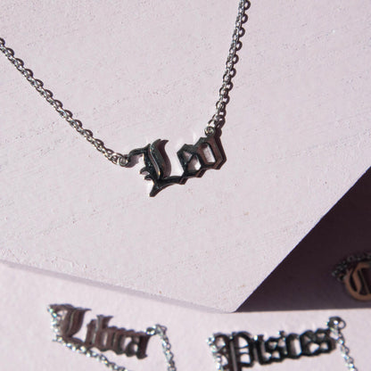 leo, leo necklace, leo chain, leo jewelry, leo zodiac sign, leo zodiac, leo script necklace, zodiac jewelry, zodiac sign, zodiac necklace, zodiac script