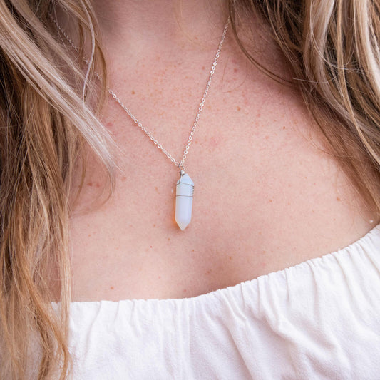 Opalite DT Wire Wrap Pendant