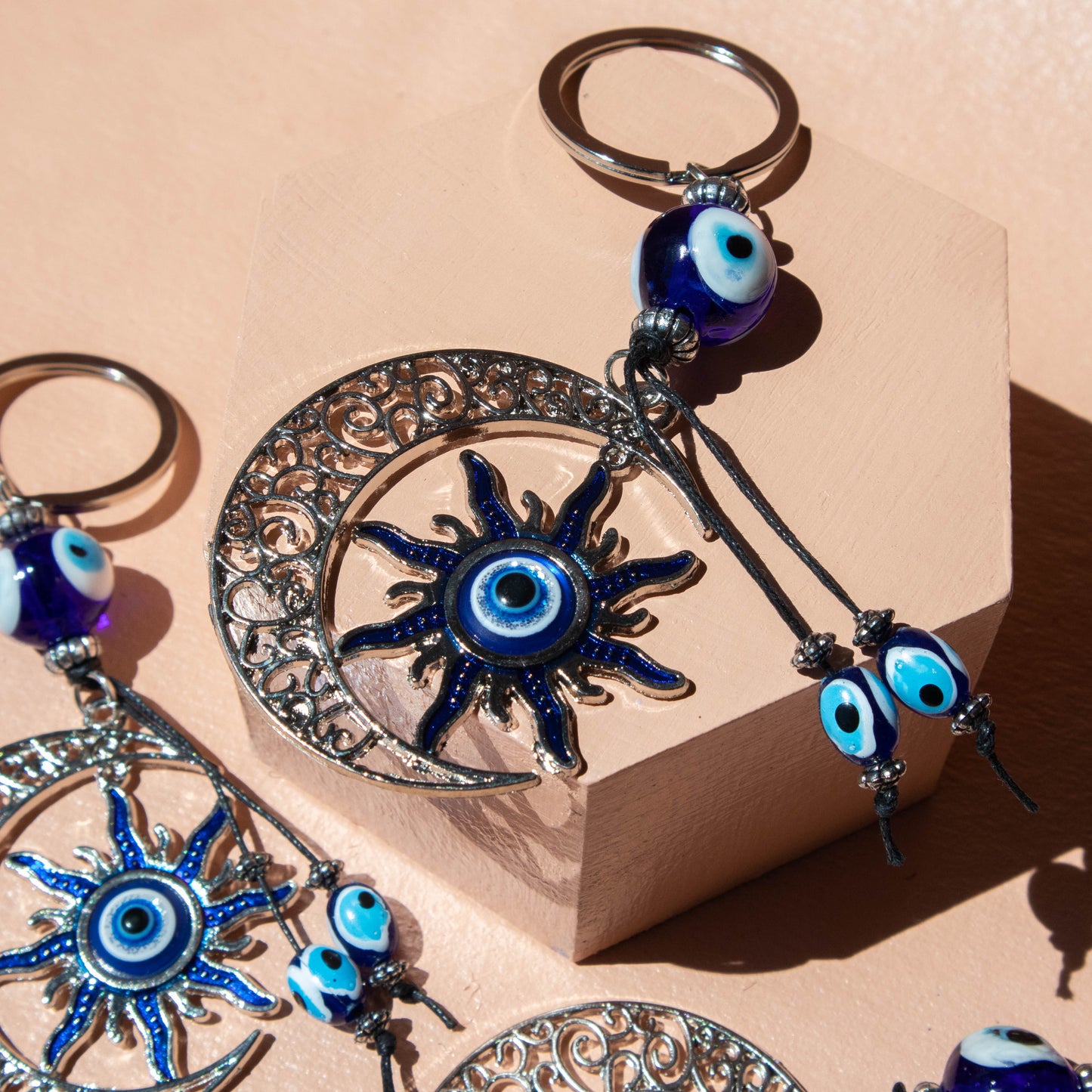 evil eye, evil eye keychain, evil eye protection, good luck charm, good luck keychain