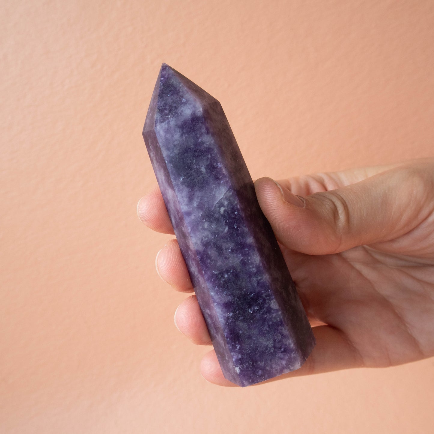 lepidolite, lepidolite tower, crystal tower, gemstone tower, lepidolite crystal, lepidolite stone, lepidolite properties, lepidolite healing properties, lepidolite metaphysical properties, lepidolite meaning