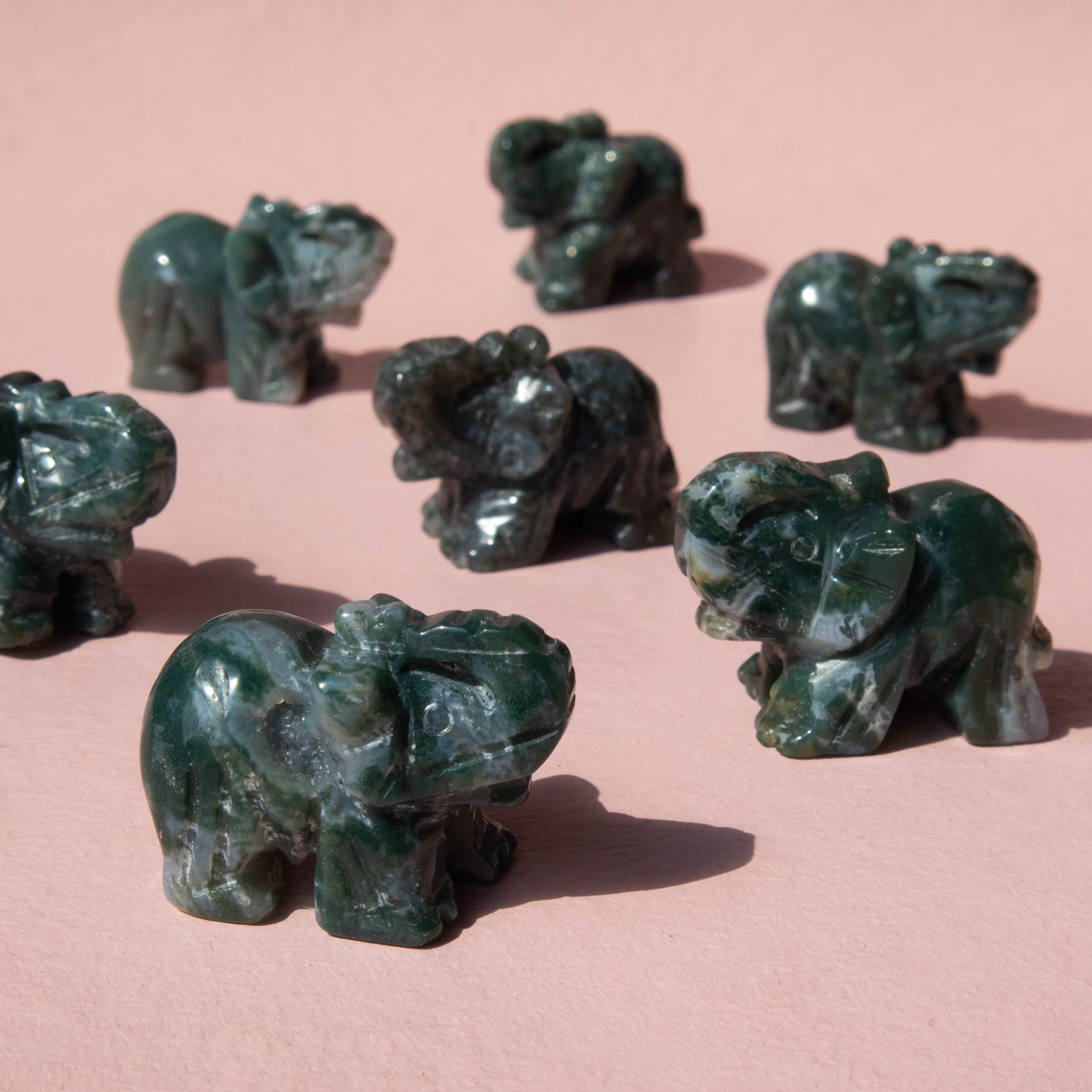 Moss store Agate Elephant