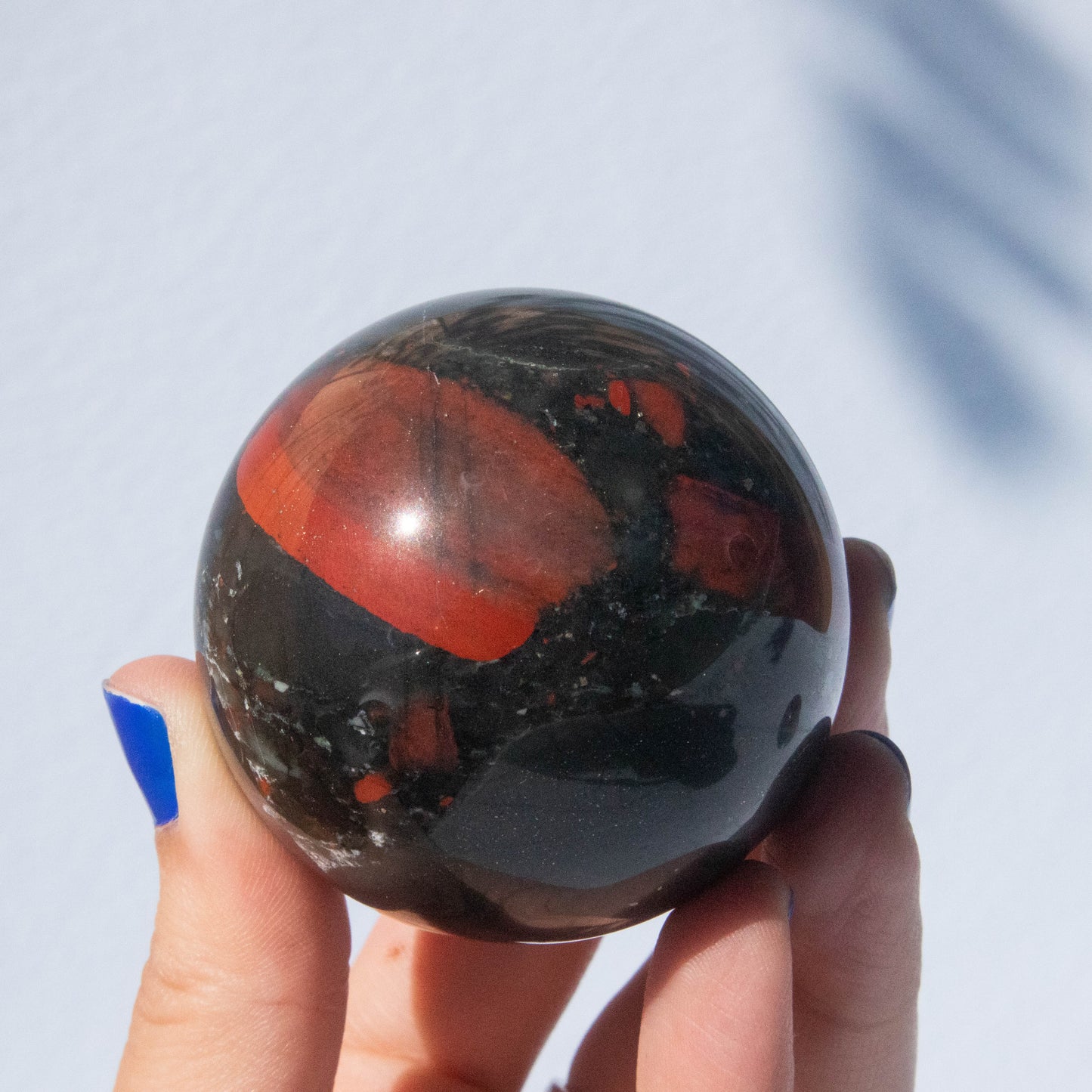 bloodstone, bloodstone sphere, crystal sphere, gemstone sphere, seftonite, seftonite sphere, seftonite crystal, bloodstone crystal, bloodstone gemstone, bloodstone properties, bloodstone healing properties, bloodstone metaphysical properties, bloodstone meaning