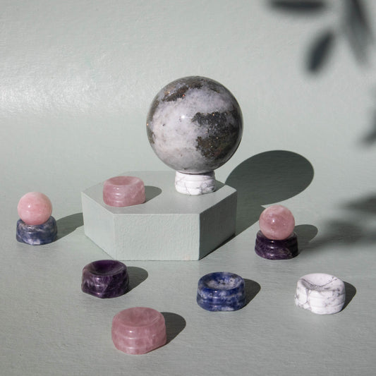 crystal sphere holder, crystal sphere stand, gemstone sphere holder, gemstone sphere stand, amethyst sphere stand, amethyst sphere holder, rose quartz sphere stand, rose quartz sphere holder, howlite sphere stand, howlite sphere holder, sodalite sphere stand, sodalite sphere holder, amethyst, rose quartz, howlite, sodalite