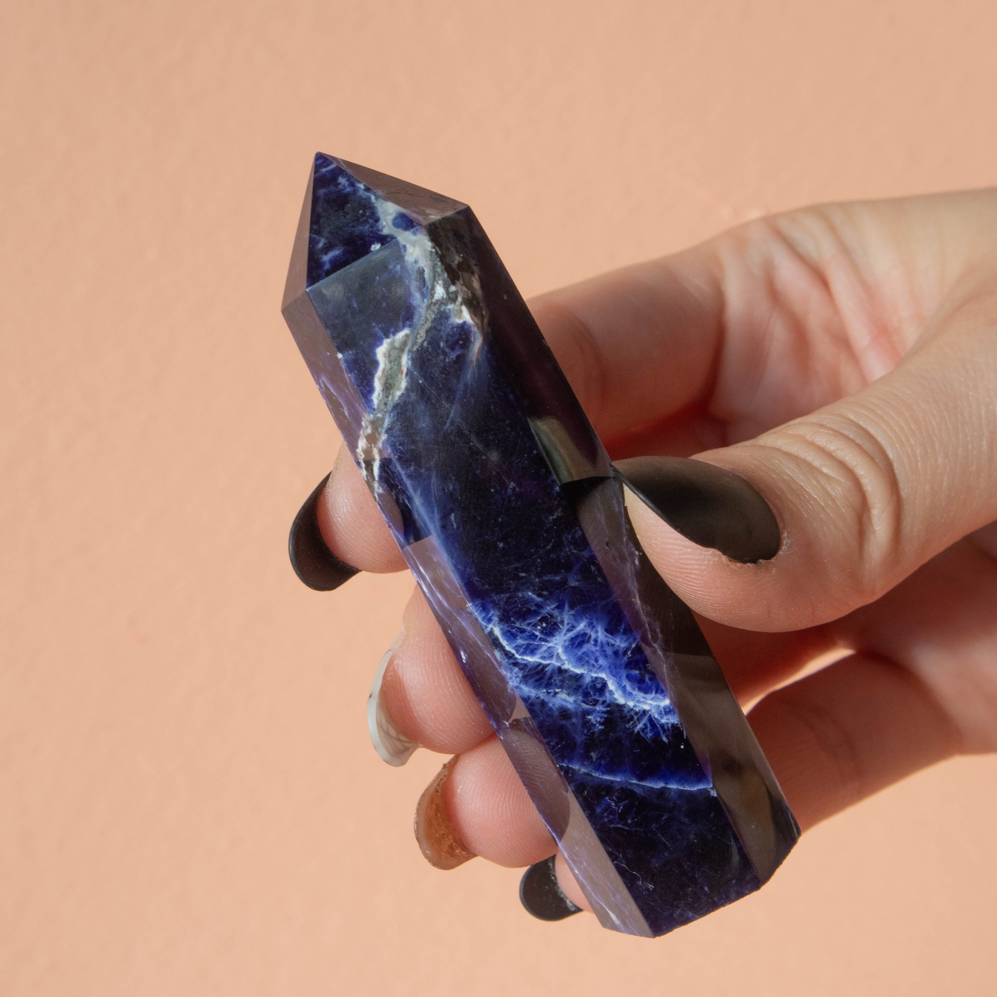 Sodalite Crystal Tower - Sodalite Point - Crystal Obelisk - Healing Crystal - Meditation sale Stones (2 Sizes Available)