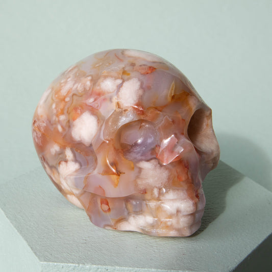 Flower Agate Skull