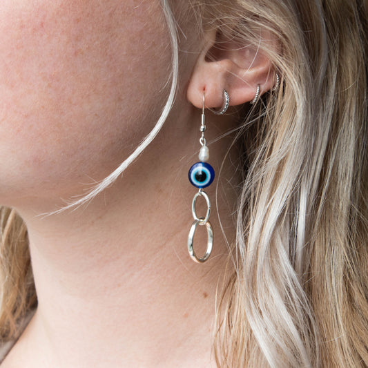 Evil Eye Dangle Earrings