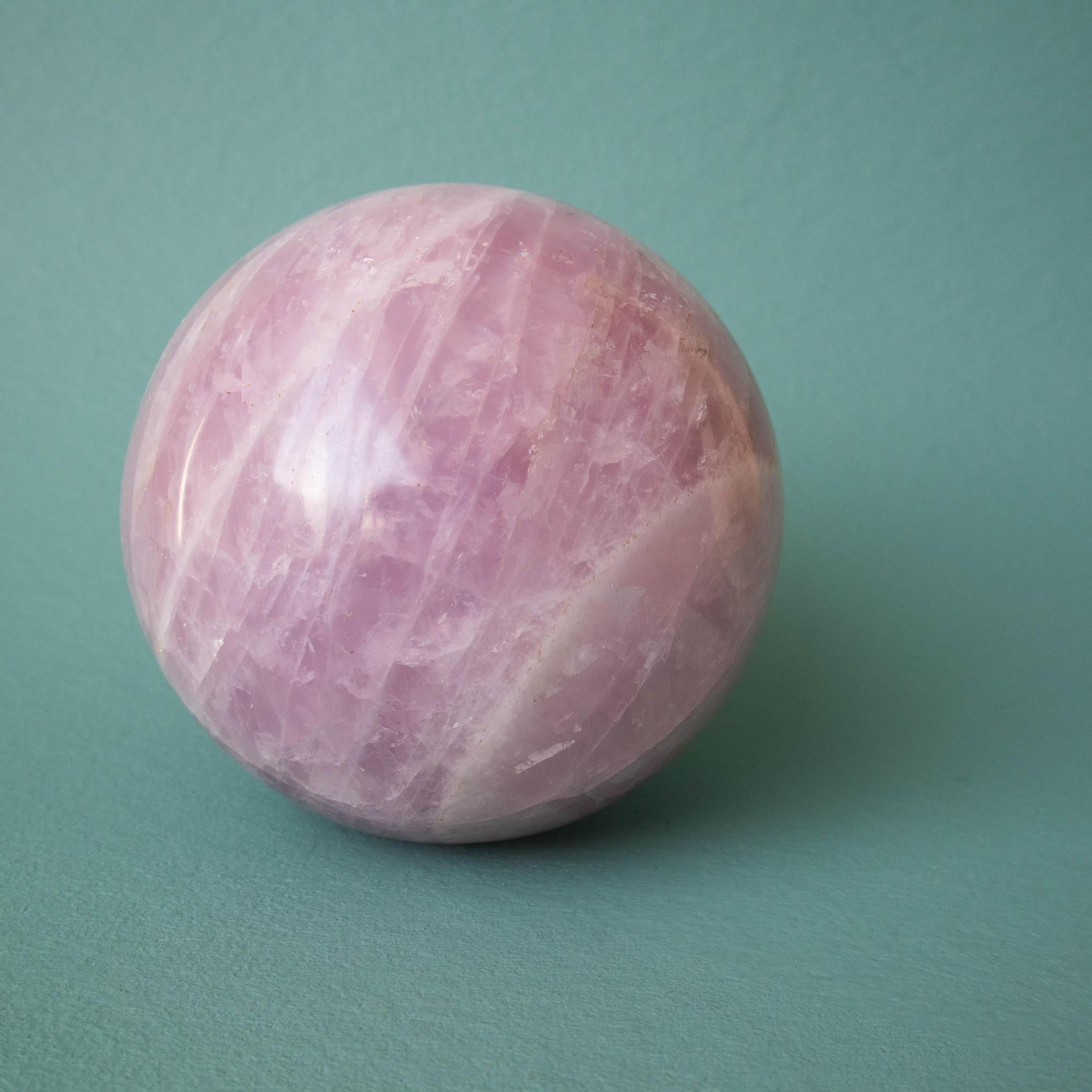 Lavender fashion Rose Quartz Sphere 6.6 ounce’s 50MM