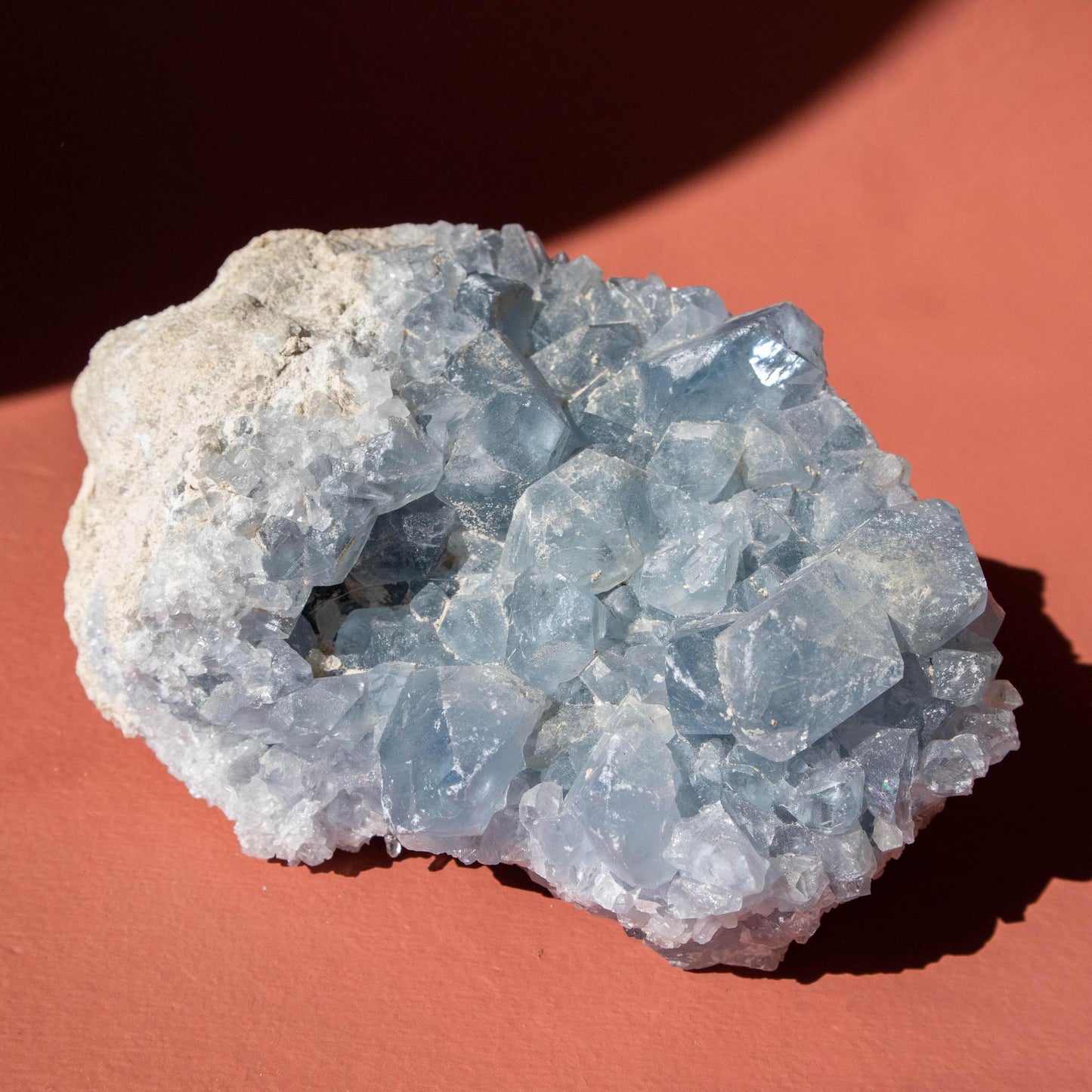 celestite, celestite cluster, natural celestite, natural celestite cluster, natural celestite specimen, celestite specimen, crystal cluster, crystal specimen, celestite crystal, celestite stone, celestite properties, celestite healing properties, celestite metaphysical properties, celestite meaning