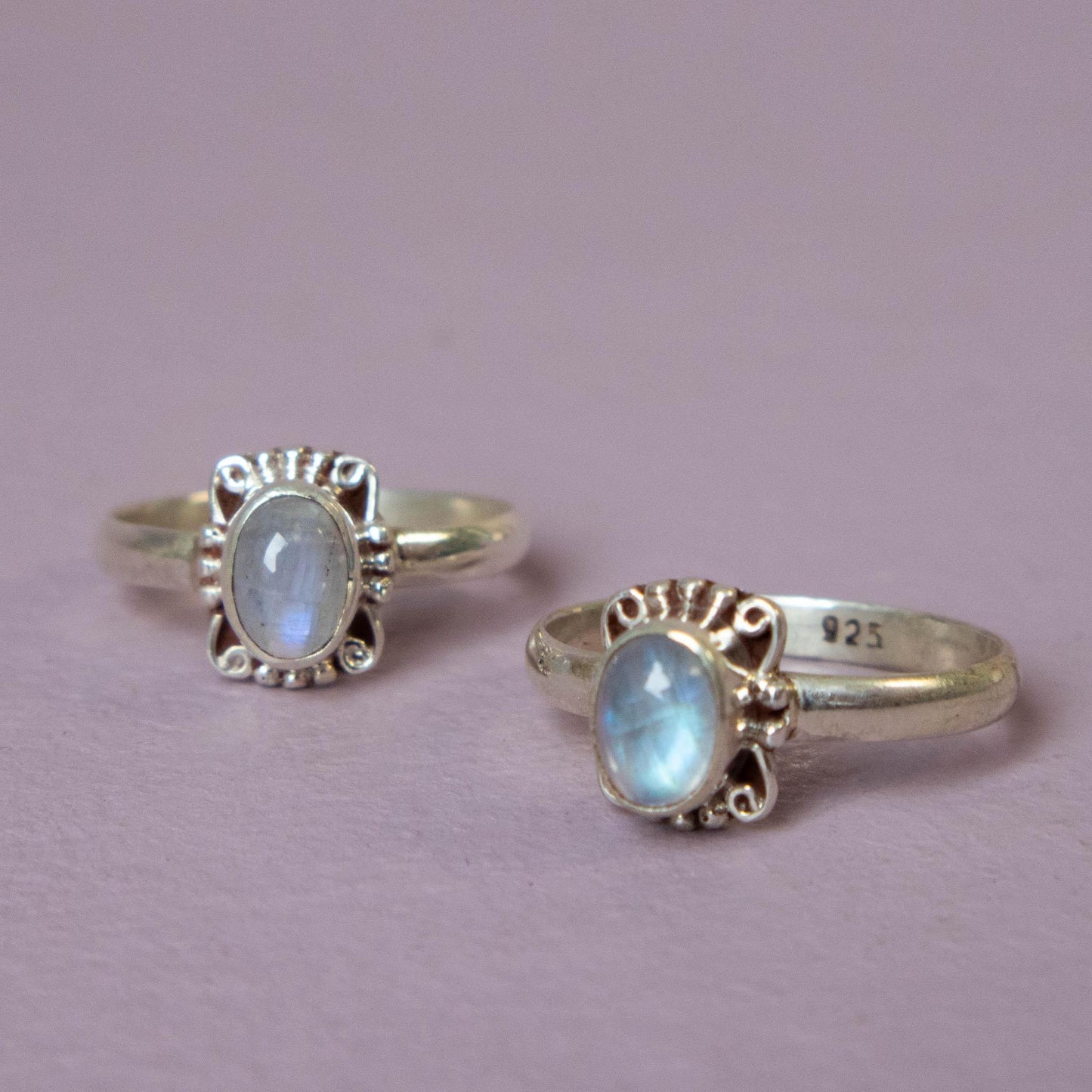 Rainbow Moonstone Ring