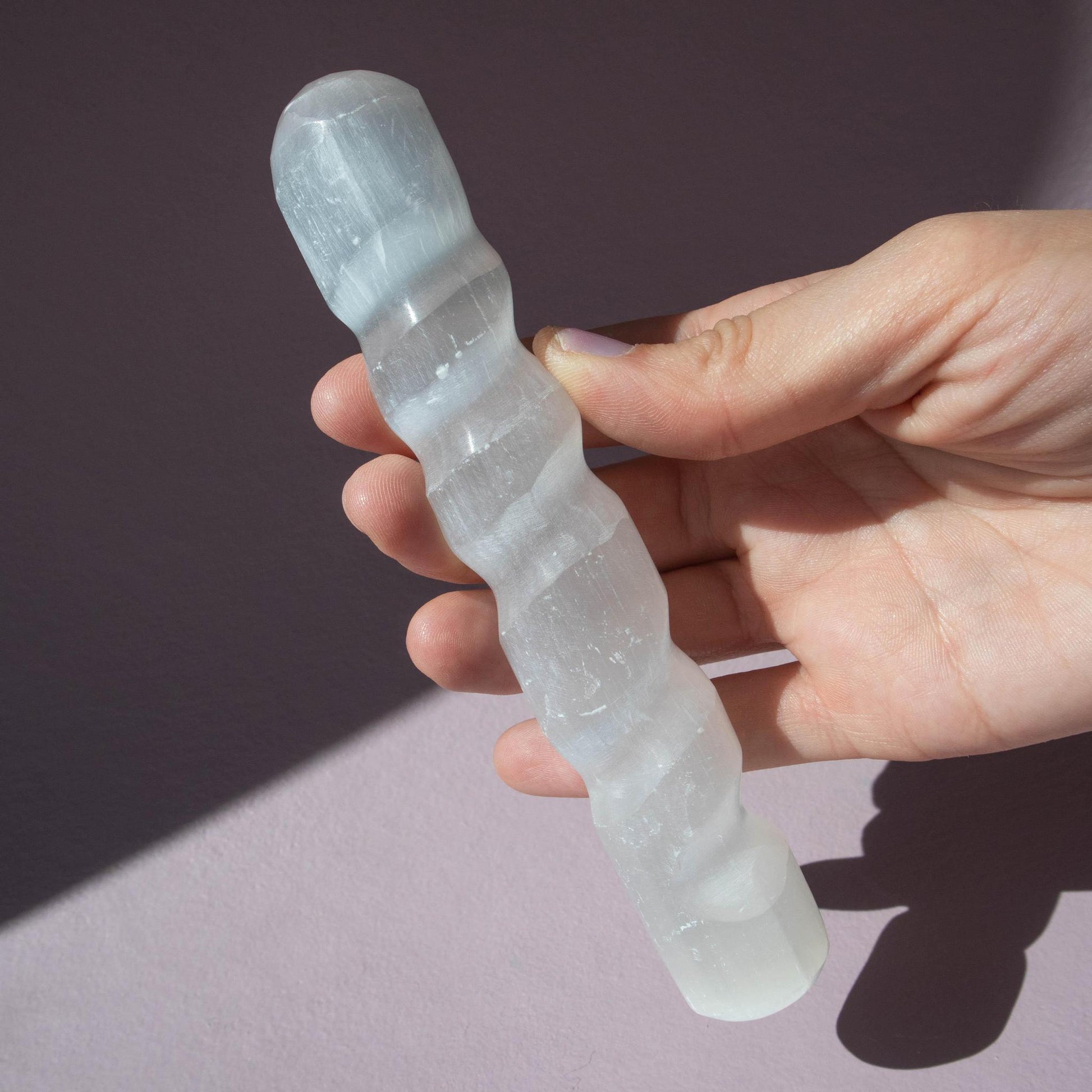 selenite, selenite massager, crystal massager, gemstone massager, selenite crystal, selenite stone, selenite gemstone, selenite properties, selenite healing properties, selenite metaphysical properties, selenite meaning